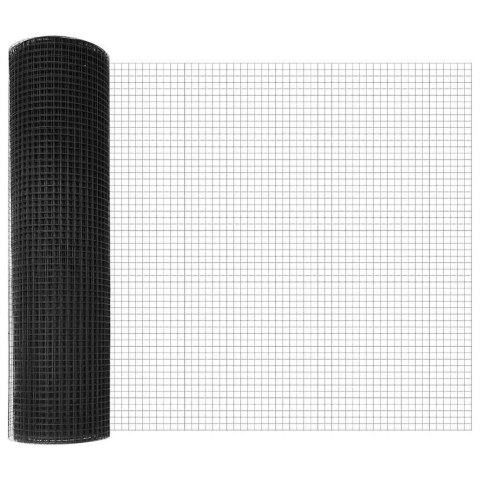 Ogrodzenie z słupkami Szary 0.4 x 100 m Stal