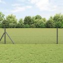 Ogrodzenie z słupkami Szary 0.5 x 100 m Stal