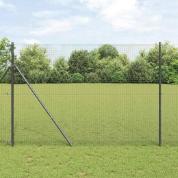 Ogrodzenie z słupkami Szary 1.4 x 50 m Stal