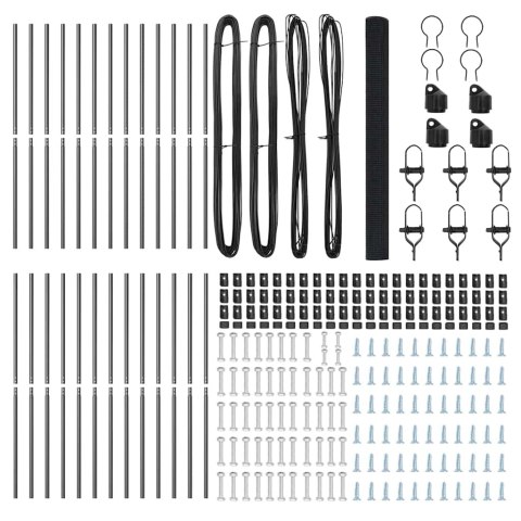 Ogrodzenie z słupkami Szary 1.4 x 50 m Stal
