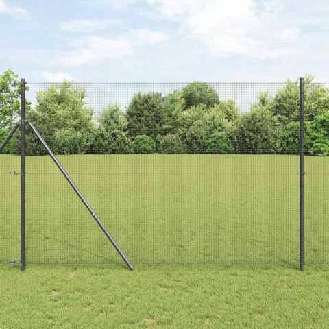 Ogrodzenie z słupkami Szary 1.4 x 50 m Stal