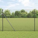 Ogrodzenie z słupkami Szary 1.5 x 50 m Stal