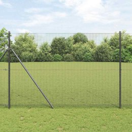 Ogrodzenie z słupkami Szary 1.5 x 50 m Stal