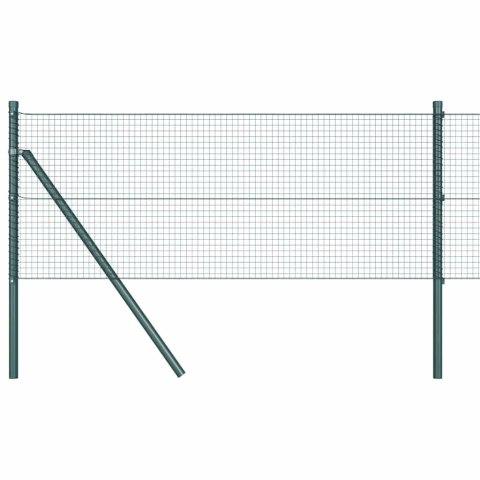 Ogrodzenie z słupkami Zielony 0.5 x 100 m Stal