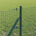 Ogrodzenie z słupkami Zielony 0.5 x 100 m Stal