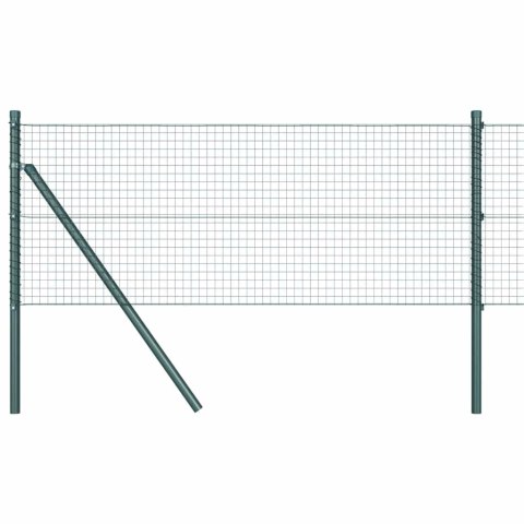 Ogrodzenie z słupkami Zielony 0.6 x 100 m Stal