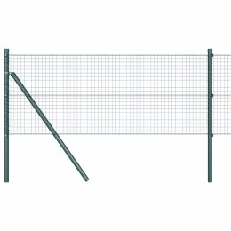 Ogrodzenie z słupkami Zielony 0.8 x 100 m Stal