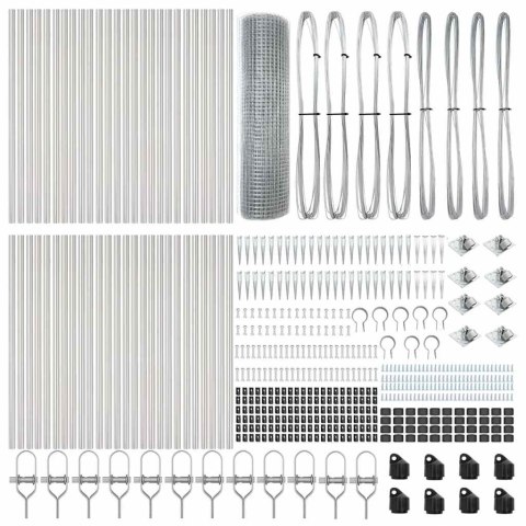 Ogrodzenie z słupkami Srebrny 0.6 x 100 m Stal
