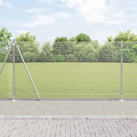 Ogrodzenie z słupkami Srebrny 1.2 x 50 m Stal