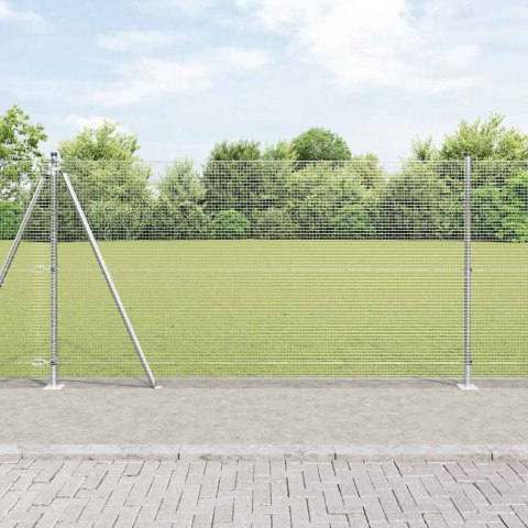 Ogrodzenie z słupkami Srebrny 1.2 x 50 m Stal