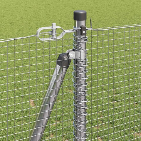 Ogrodzenie z słupkami Srebrny 1.2 x 50 m Stal
