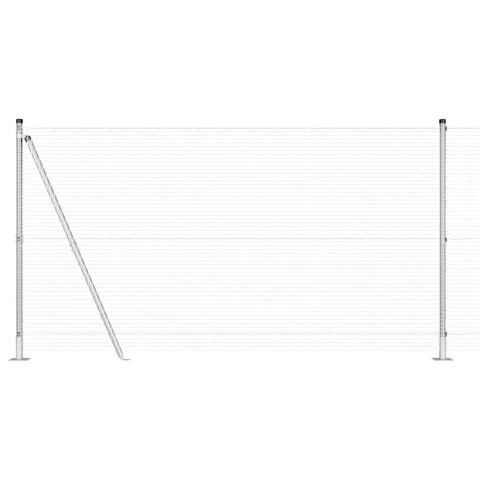 Ogrodzenie z słupkami Srebrny 1.2 x 50 m Stal
