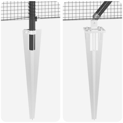 Ogrodzenie z słupkami Szary 1 x 100 m Stal