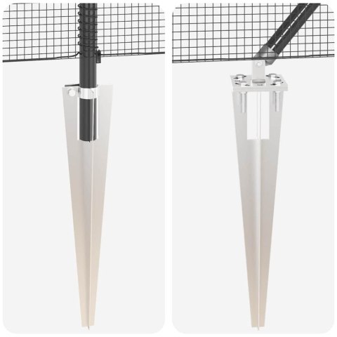 Ogrodzenie z słupkami Szary 1.4 x 50 m Stal