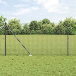 Ogrodzenie z słupkami Szary 1.4 x 50 m Stal