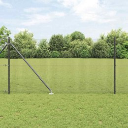 Ogrodzenie z słupkami Szary 1.4 x 50 m Stal