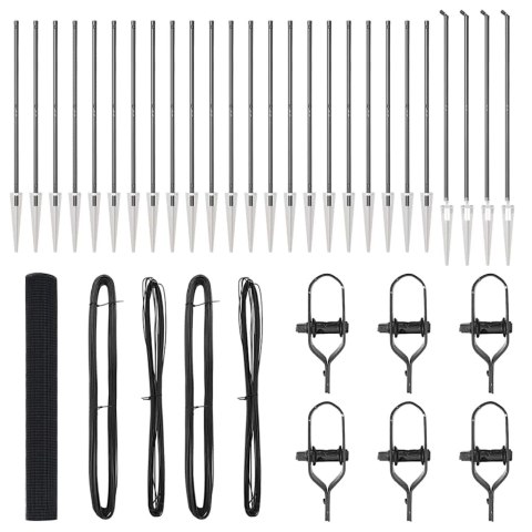 Ogrodzenie z słupkami Szary 1.4 x 50 m Stal