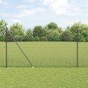 Ogrodzenie z słupkami Szary 1.5 x 50 m Stal