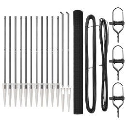 Ogrodzenie z słupkami Szary 1.5 x 50 m Stal