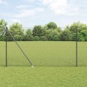 Ogrodzenie z słupkami Szary 1.5 x 50 m Stal