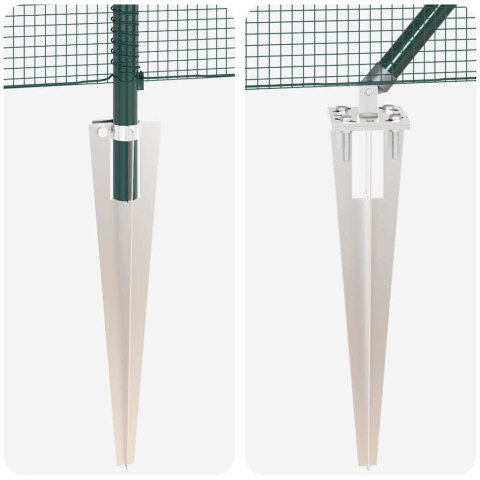 Ogrodzenie z słupkami Zielony 0.5 x 100 m Stal