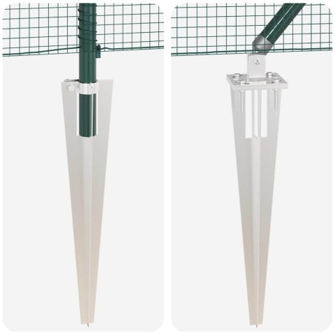 Ogrodzenie z słupkami Zielony 0.6 x 100 m Stal