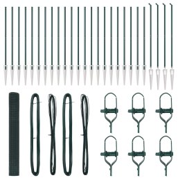 Ogrodzenie z słupkami Zielony 1.2 x 50 m Stal