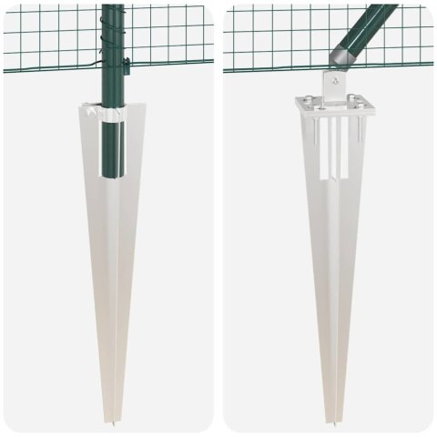 Ogrodzenie z słupkami Zielony 1.2 x 50 m Stal