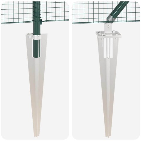 Ogrodzenie z słupkami Zielony 1.4 x 50 m Stal