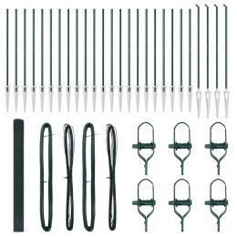 Ogrodzenie z słupkami Zielony 1.5 x 50 m Stal