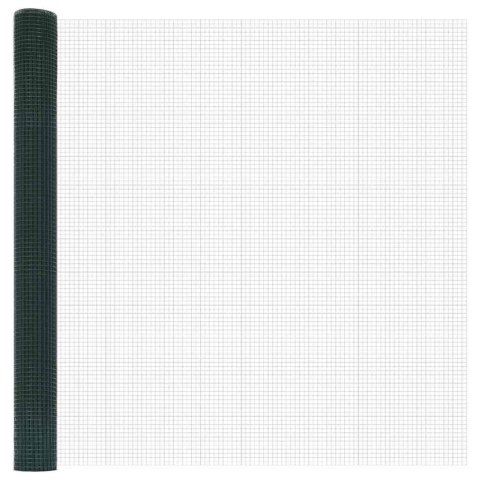 Ogrodzenie z słupkami Zielony 1.5 x 50 m Stal