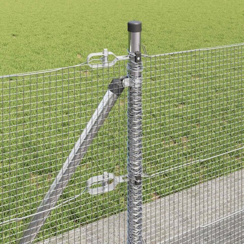 Ogrodzenie z słupkami Srebrny 0.6 x 100 m Stal