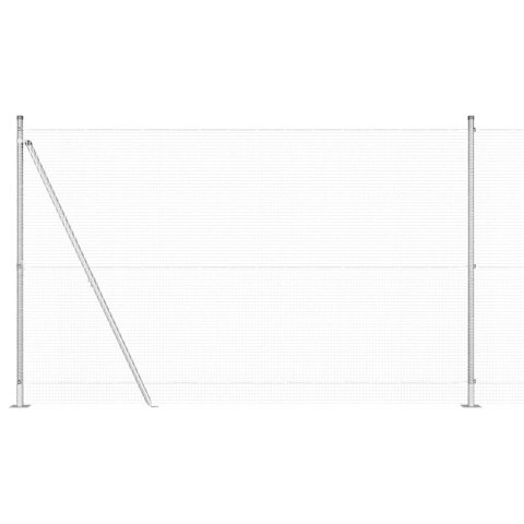 Ogrodzenie z słupkami Srebrny 1.4 x 50 m Stal
