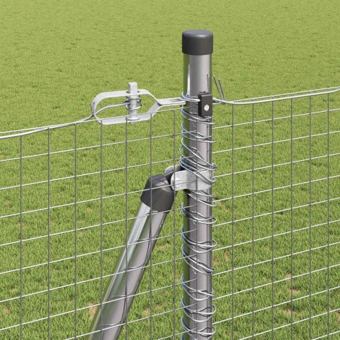 Ogrodzenie z słupkami Srebrny 1.4 x 50 m Stal