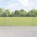 Ogrodzenie z słupkami Srebrny 1.5 x 50 m Stal