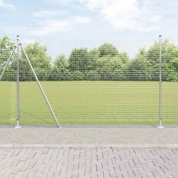 Ogrodzenie z słupkami Srebrny 1.6 x 50 m Stal