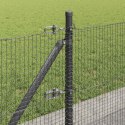 Ogrodzenie z słupkami Szary 0.5 x 100 m Stal