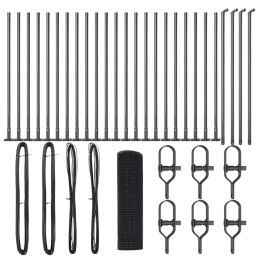 Ogrodzenie z słupkami Szary 0.8 x 100 m Stal