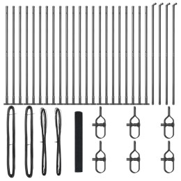 Ogrodzenie z słupkami Szary 1.2 x 50 m Stal