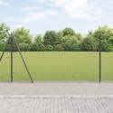 Ogrodzenie z słupkami Szary 1.2 x 50 m Stal