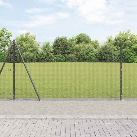 Ogrodzenie z słupkami Szary 1.2 x 50 m Stal