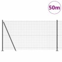 Ogrodzenie z słupkami Szary 1.2 x 50 m Stal