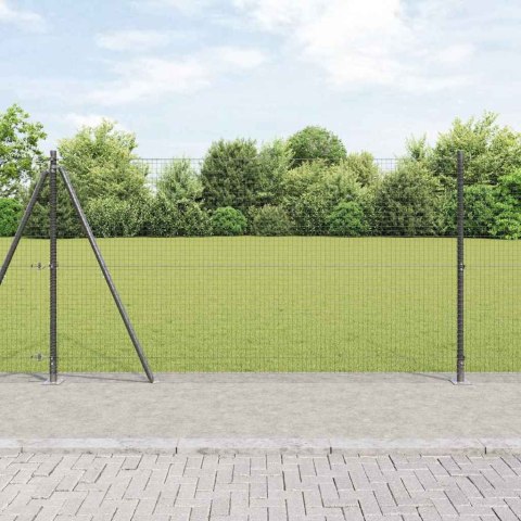 Ogrodzenie z słupkami Szary 1.2 x 50 m Stal