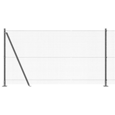 Ogrodzenie z słupkami Szary 1.2 x 50 m Stal