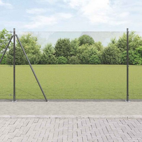 Ogrodzenie z słupkami Szary 1.4 x 50 m Stal