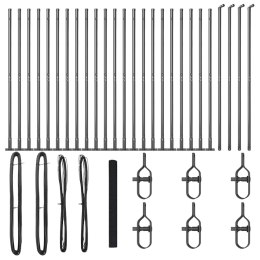 Ogrodzenie z słupkami Szary 1.4 x 50 m Stal