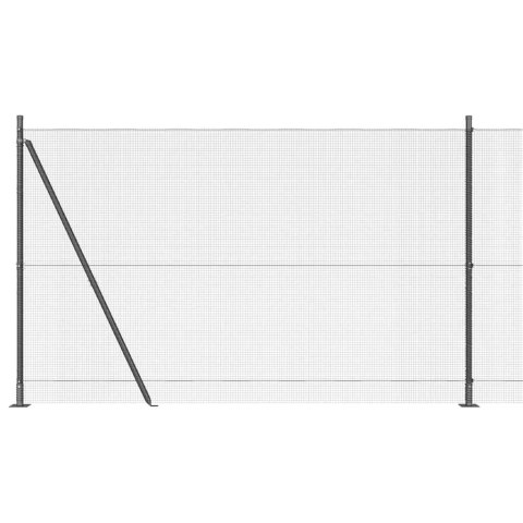 Ogrodzenie z słupkami Szary 1.4 x 50 m Stal