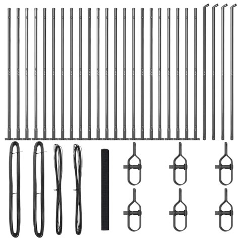 Ogrodzenie z słupkami Szary 1.4 x 50 m Stal