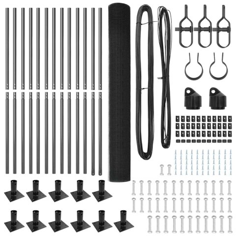 Ogrodzenie z słupkami Szary 1.4 x 50 m Stal