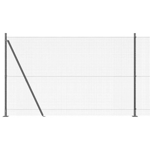 Ogrodzenie z słupkami Szary 1.4 x 50 m Stal